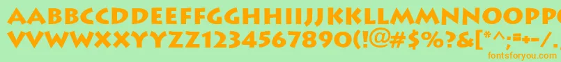 Ft89Bold Font – Orange Fonts on Green Background