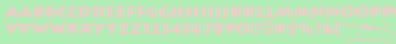 Ft89Bold Font – Pink Fonts on Green Background