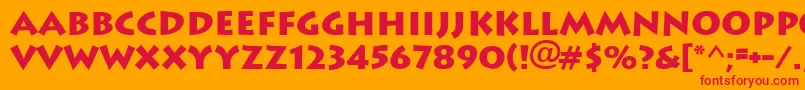 Шрифт Ft89Bold – красные шрифты на оранжевом фоне