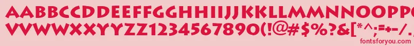 Ft89Bold Font – Red Fonts on Pink Background