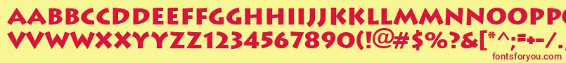 Ft89Bold Font – Red Fonts on Yellow Background