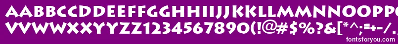 Ft89Bold Font – White Fonts on Purple Background