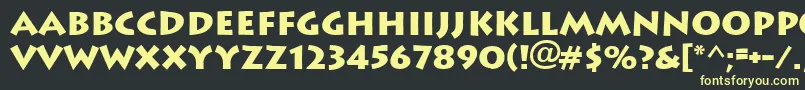 Ft89Bold Font – Yellow Fonts on Black Background