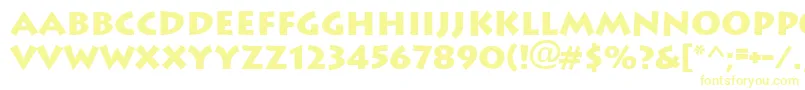 Czcionka Ft89Bold – żółte czcionki