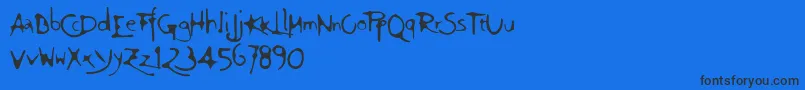 Ft94 Font – Black Fonts on Blue Background