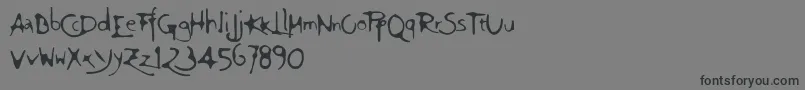 Ft94-Schriftart – Schwarze Schriften auf grauem Hintergrund