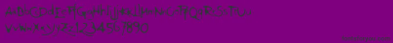 Ft94-fontti – mustat fontit violetilla taustalla