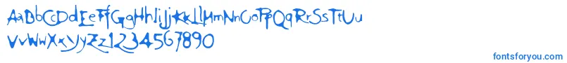 Ft94-fontti – siniset fontit valkoisella taustalla