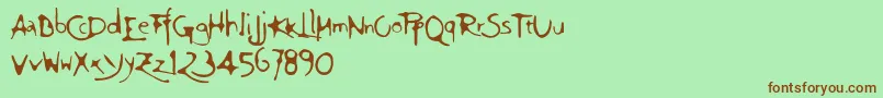 Ft94 Font – Brown Fonts on Green Background