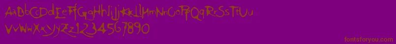 Ft94 Font – Brown Fonts on Purple Background