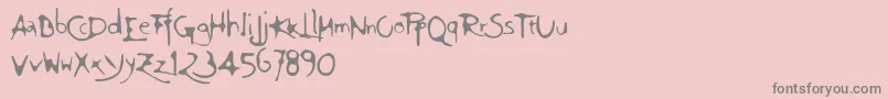 Ft94-fontti – harmaat kirjasimet vaaleanpunaisella taustalla