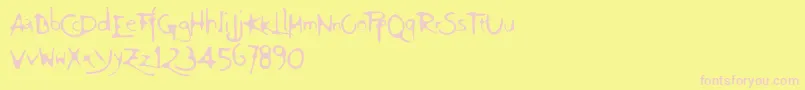 Ft94 Font – Pink Fonts on Yellow Background