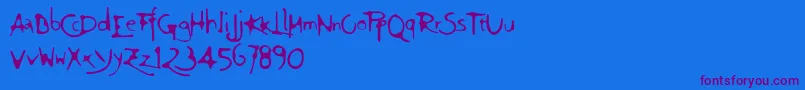 Ft94 Font – Purple Fonts on Blue Background