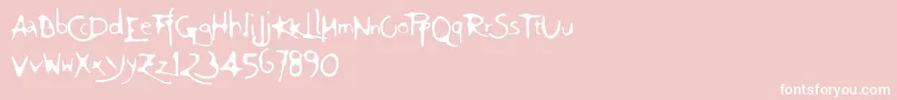 Ft94-Schriftart – Weiße Schriften auf rosa Hintergrund