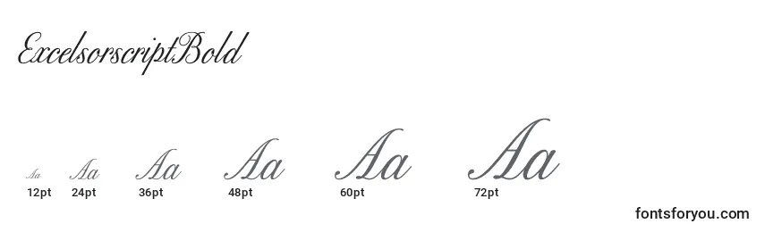 ExcelsorscriptBold Font Sizes