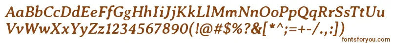AveriaseriflibreBolditalic Font – Brown Fonts on White Background