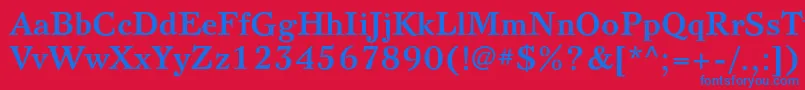 SvetlanacBold Font – Blue Fonts on Red Background