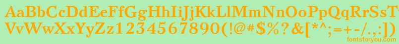 SvetlanacBold Font – Orange Fonts on Green Background