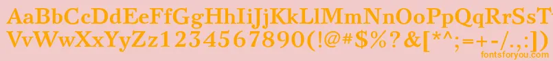 SvetlanacBold Font – Orange Fonts on Pink Background