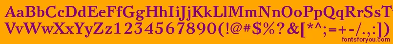 SvetlanacBold Font – Purple Fonts on Orange Background