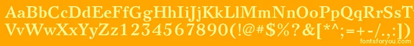 SvetlanacBold Font – Yellow Fonts on Orange Background