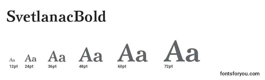 SvetlanacBold Font Sizes