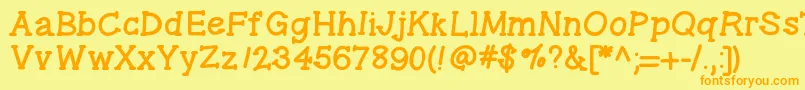 Gelpenserif Font – Orange Fonts on Yellow Background