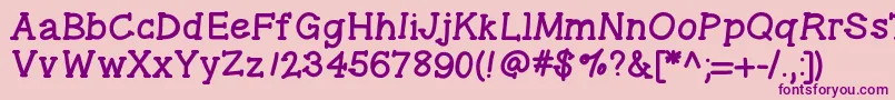 Gelpenserif Font – Purple Fonts on Pink Background