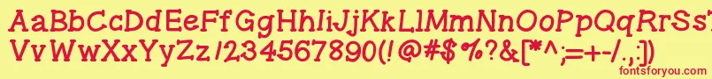 Gelpenserif Font – Red Fonts on Yellow Background