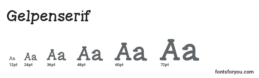 Gelpenserif Font Sizes