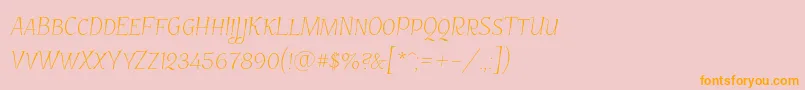 Garineldoscno01 Font – Orange Fonts on Pink Background