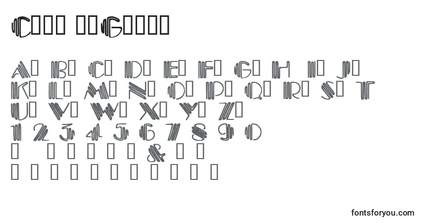 A fonte CrystalGypsy – alfabeto, números, caracteres especiais