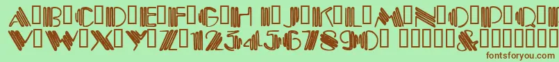 CrystalGypsy Font – Brown Fonts on Green Background