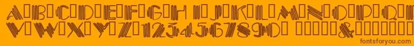 CrystalGypsy Font – Brown Fonts on Orange Background