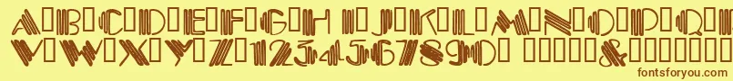 CrystalGypsy Font – Brown Fonts on Yellow Background