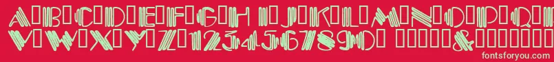 CrystalGypsy Font – Green Fonts on Red Background