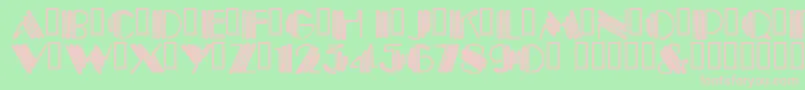 CrystalGypsy Font – Pink Fonts on Green Background