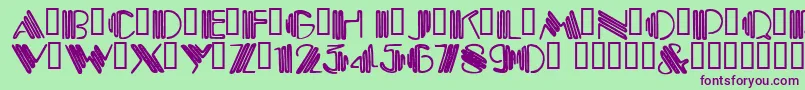 CrystalGypsy Font – Purple Fonts on Green Background