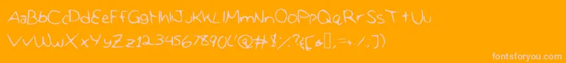 Missedit Font – Pink Fonts on Orange Background