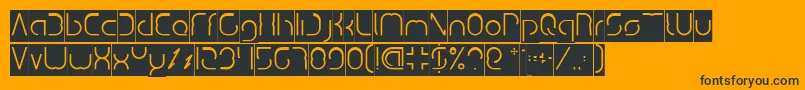 DismechaInverse Font – Black Fonts on Orange Background