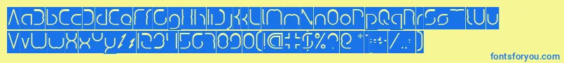 Шрифт DismechaInverse – синие шрифты на жёлтом фоне
