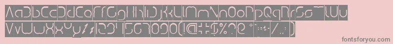 Czcionka DismechaInverse – szare czcionki na różowym tle