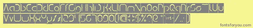 fuente DismechaInverse – Fuentes Grises Sobre Fondo Amarillo