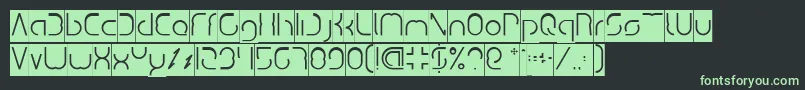 DismechaInverse Font – Green Fonts on Black Background