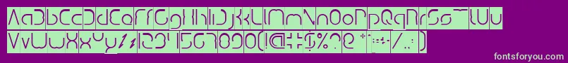 DismechaInverse Font – Green Fonts on Purple Background