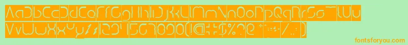 DismechaInverse Font – Orange Fonts on Green Background