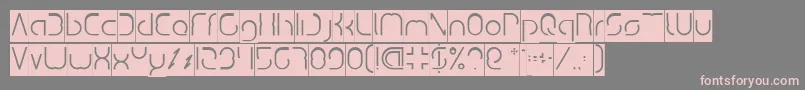 フォントDismechaInverse – 灰色の背景にピンクのフォント
