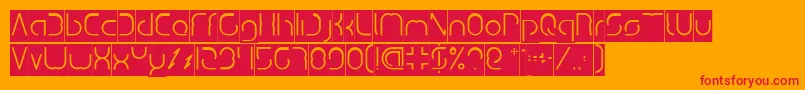 DismechaInverse Font – Red Fonts on Orange Background