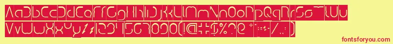 DismechaInverse Font – Red Fonts on Yellow Background