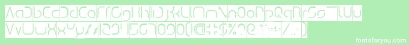 fuente DismechaInverse – Fuentes Blancas Sobre Fondo Verde